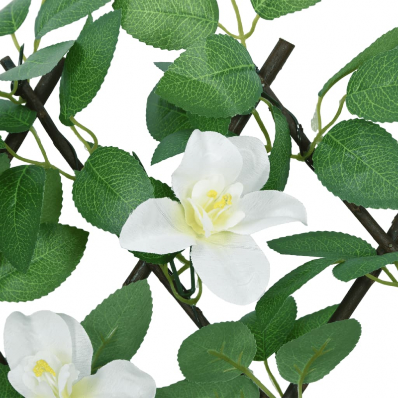 Rankgitter mit Künstlichem Efeu Erweiterbar Grün 180x30 cm