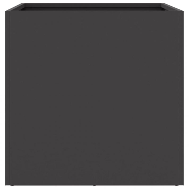 Pflanzkübel Schwarz 49x47x46 cm Stahl