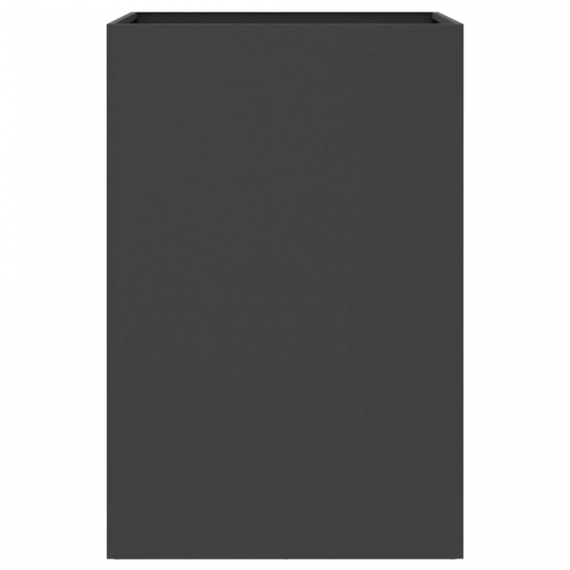 Pflanzkübel Schwarz 52x48x75 cm Stahl