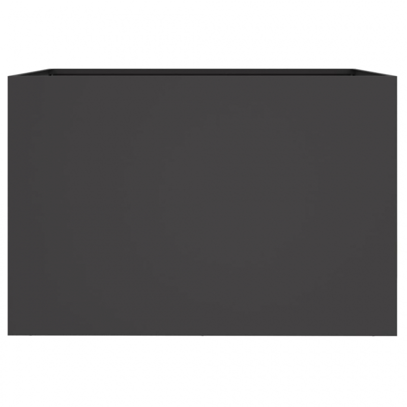 Pflanzkübel Schwarz 62x40x39 cm Stahl