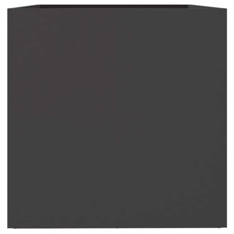 Pflanzkübel Schwarz 62x47x46 cm Stahl