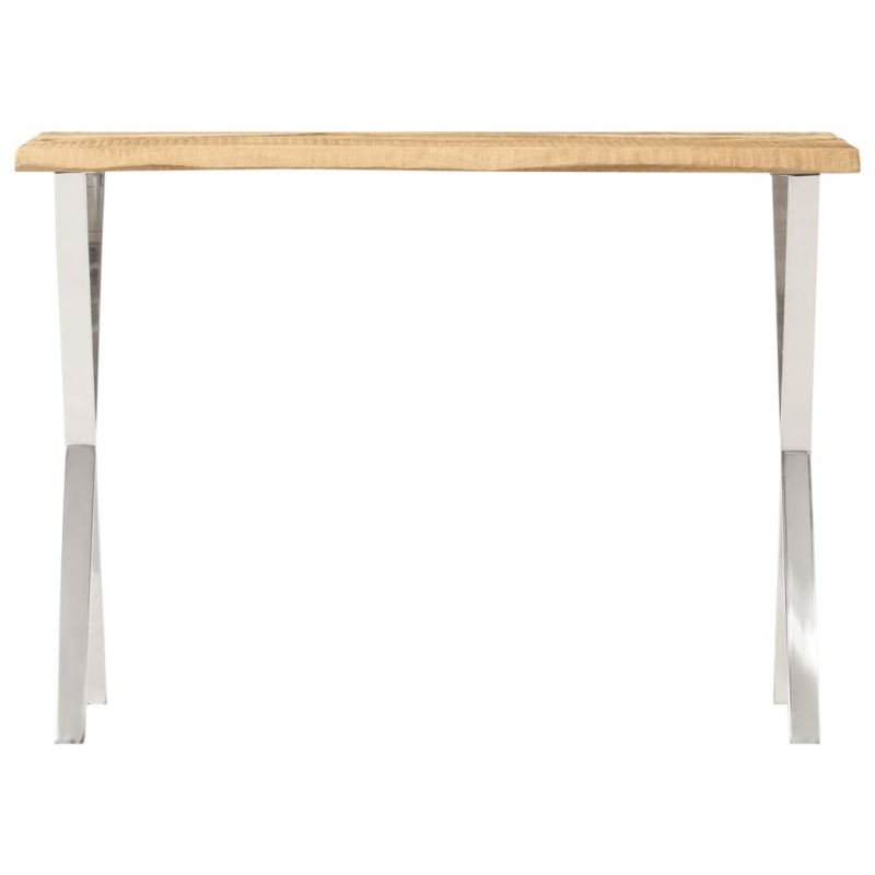 Konsolentisch mit Baumkante 105x33x76 cm Massivholz Mango