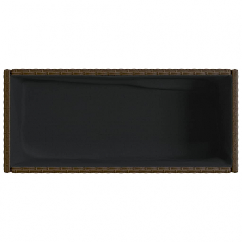 Hochbeete mit Ablage 2 Stk. Braun 90x40x75 cm Poly Rattan