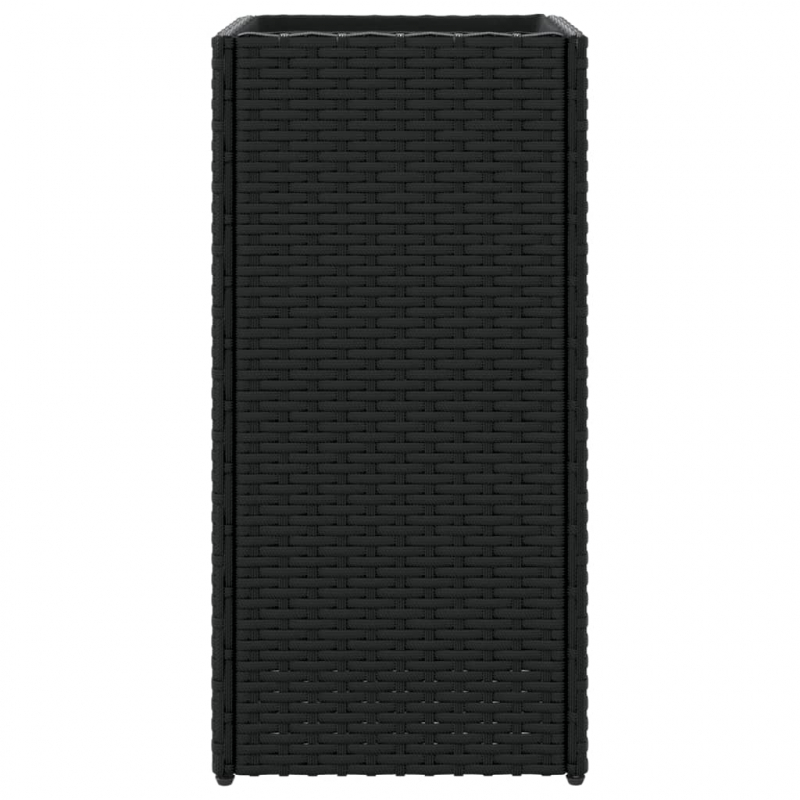 Pflanzkübel 2 Stk. Schwarz 30x30x60 cm Poly Rattan