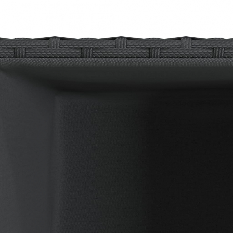 Pflanzkübel 2 Stk. Schwarz 30x30x60 cm Poly Rattan