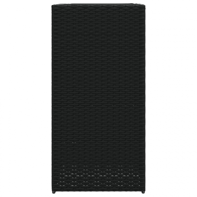Pflanzkübel 2 Stk. Schwarz 40x40x80 cm Poly Rattan