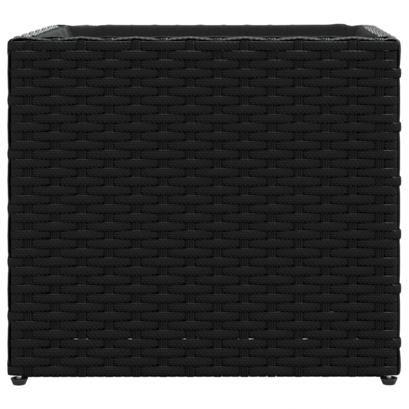 Pflanzkübel 2 Stk. Schwarz 36x30x32 cm Poly Rattan