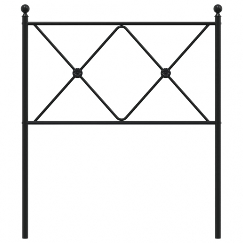 Kopfteil Metall Schwarz 75 cm