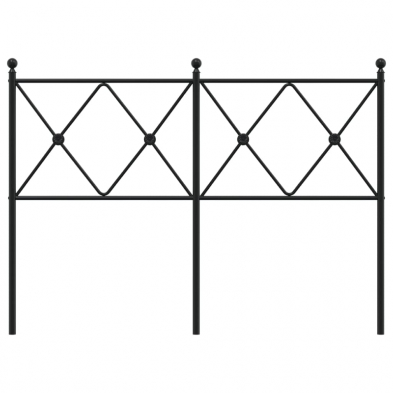 Kopfteil Metall Schwarz 120 cm