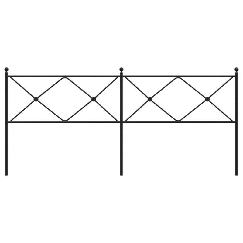 Kopfteil Metall Schwarz 193 cm