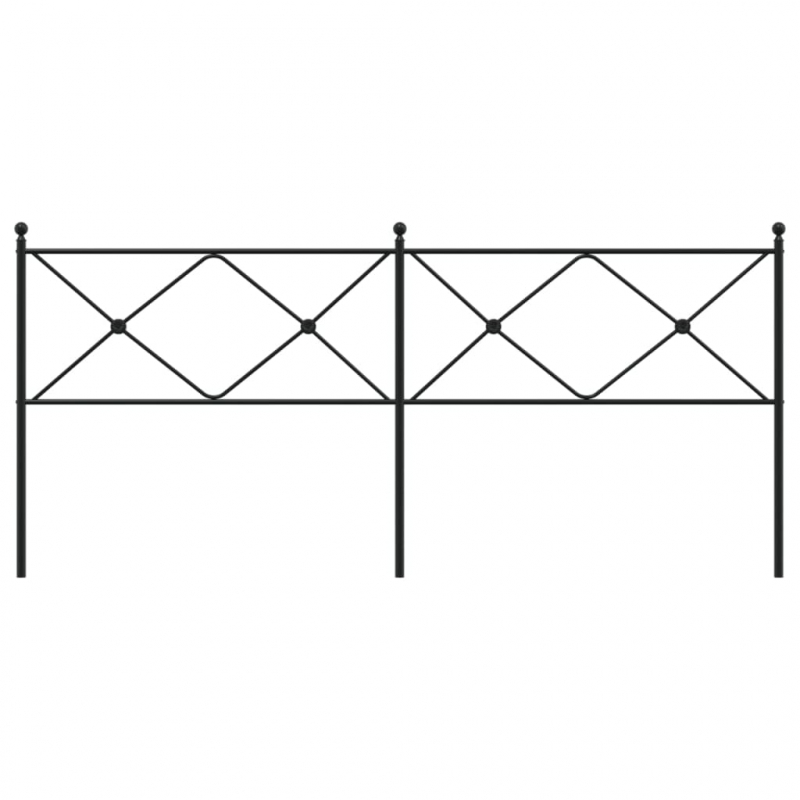 Kopfteil Metall Schwarz 200 cm