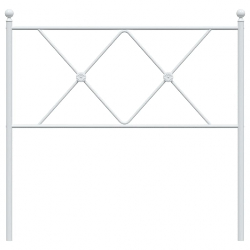 Kopfteil Metall Weiß 90 cm