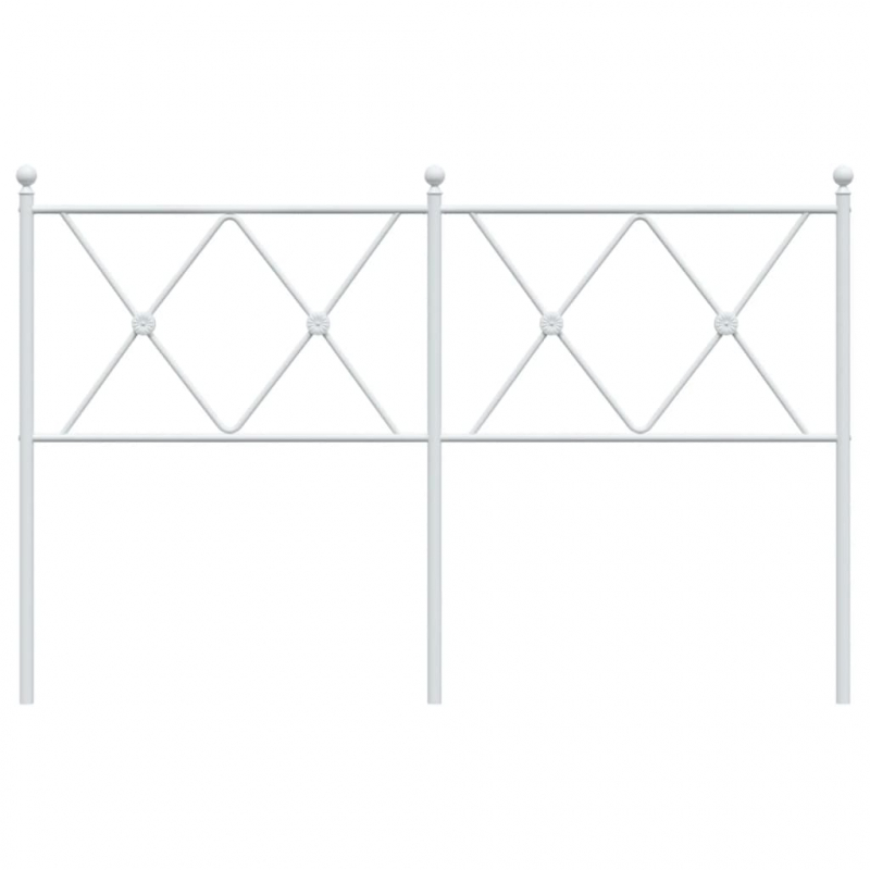 Kopfteil Metall Weiß 137 cm