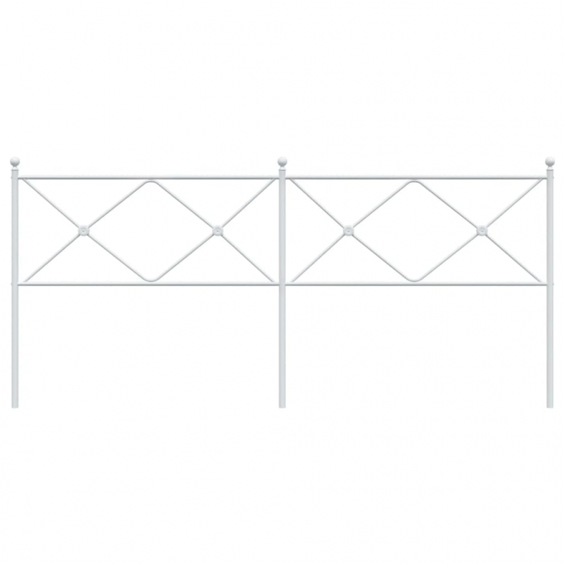 Kopfteil Metall Weiß 193 cm