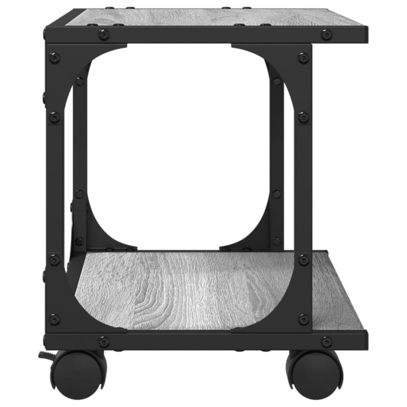 Druckerständer 2 Ablagen Grau Sonoma 41x28x33,5cm Holzwerkstoff