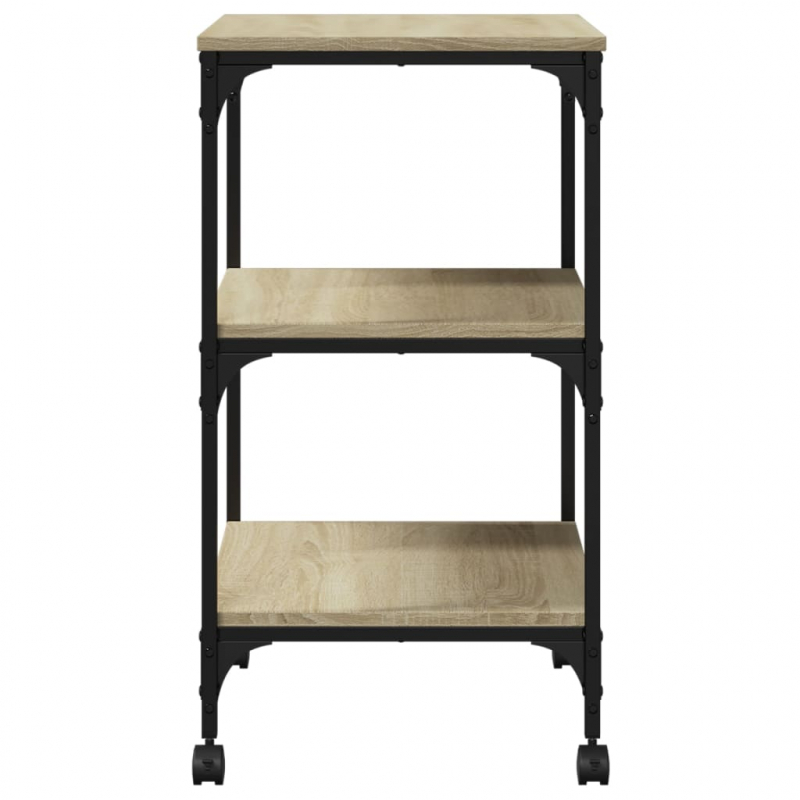 Druckerständer 3 Ablagen Sonoma-Eiche 50x41x75 cm