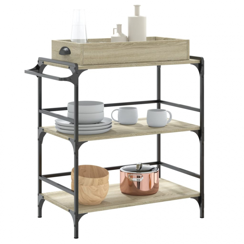 Küchenwagen Sonoma-Eiche 81,5x41x92,5 cm Holzwerkstoff