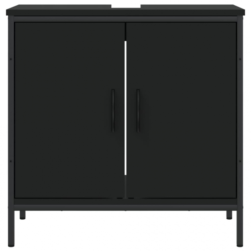 Waschbeckenunterschrank Schwarz 60x30x60 cm Holzwerkstoff