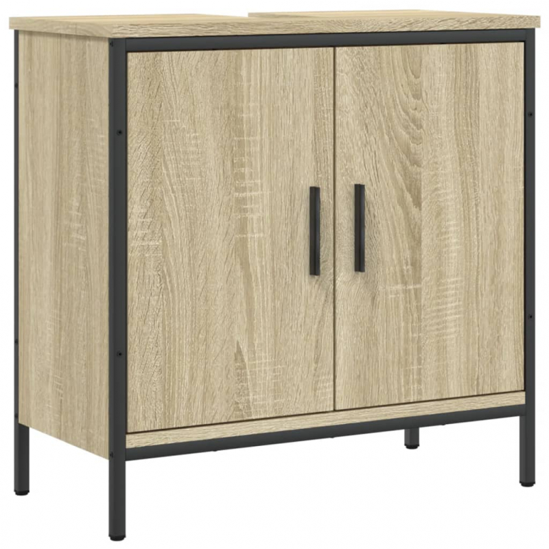 Waschbeckenunterschrank Sonoma-Eiche 60x30x60 cm Holzwerkstoff