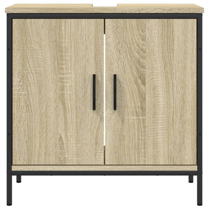 Waschbeckenunterschrank Sonoma-Eiche 60x30x60 cm Holzwerkstoff