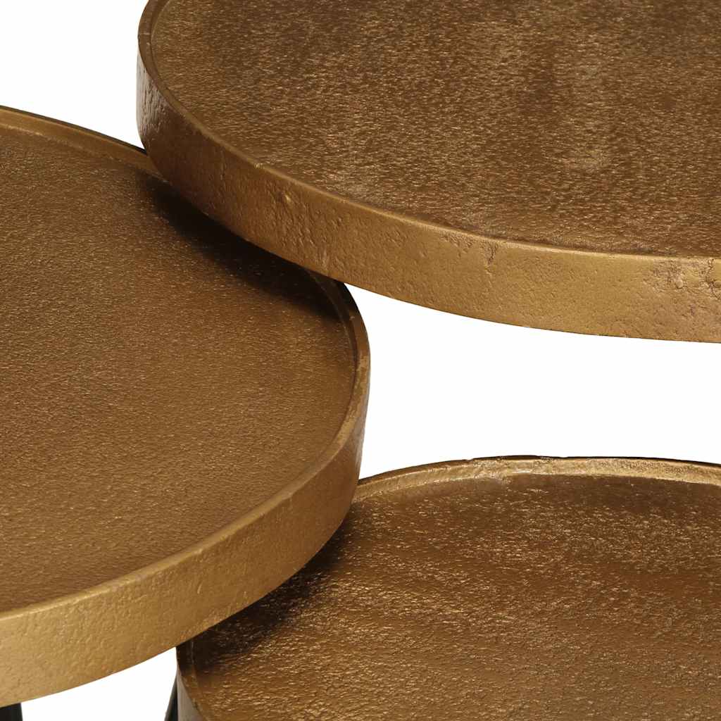 Couchtisch 3 Stk. Golden Holzwerkstoff