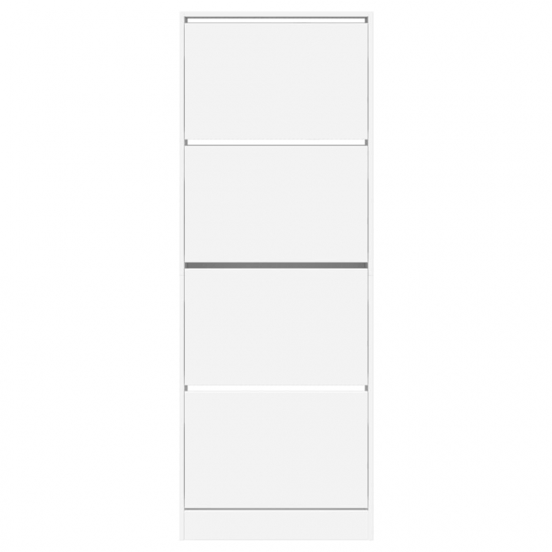 Schuhschrank Weiß 60x21x163,5 cm Holzwerkstoff