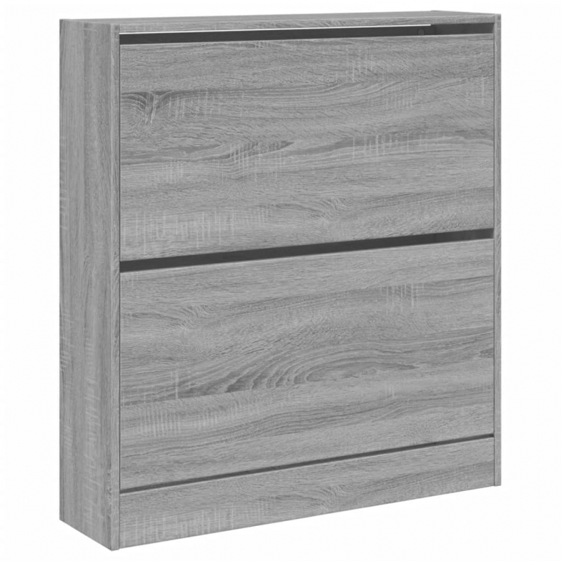 Schuhschrank Grau Sonoma 80x21x87,5 cm Holzwerkstoff