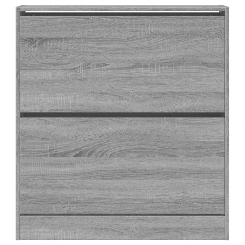 Schuhschrank Grau Sonoma 80x21x87,5 cm Holzwerkstoff