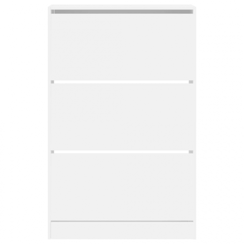 Schuhschrank Weiß 80x21x125,5 cm Holzwerkstoff