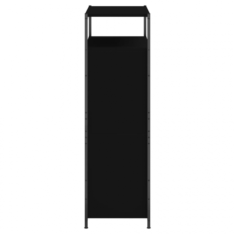 Schuhschrank Schwarz 75x34x112 cm Holzwerkstoff