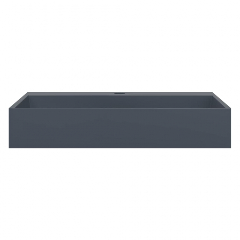 Waschbecken 60x38x11 cm Mineralguss/Marmorguss Anthrazit