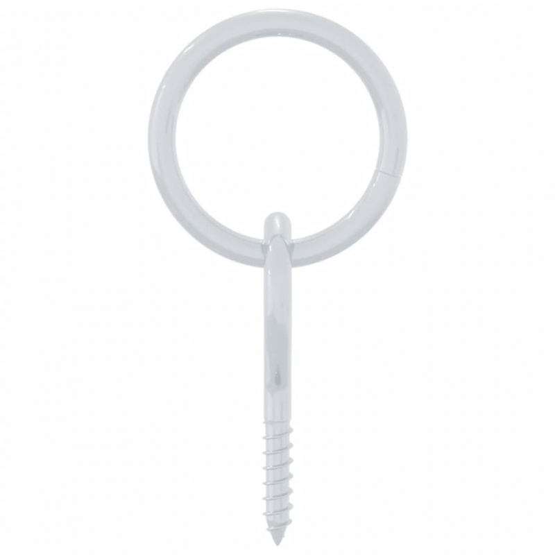 Anbinderinge mit Ösenschrauben 3 Stk. Silbern Stahl