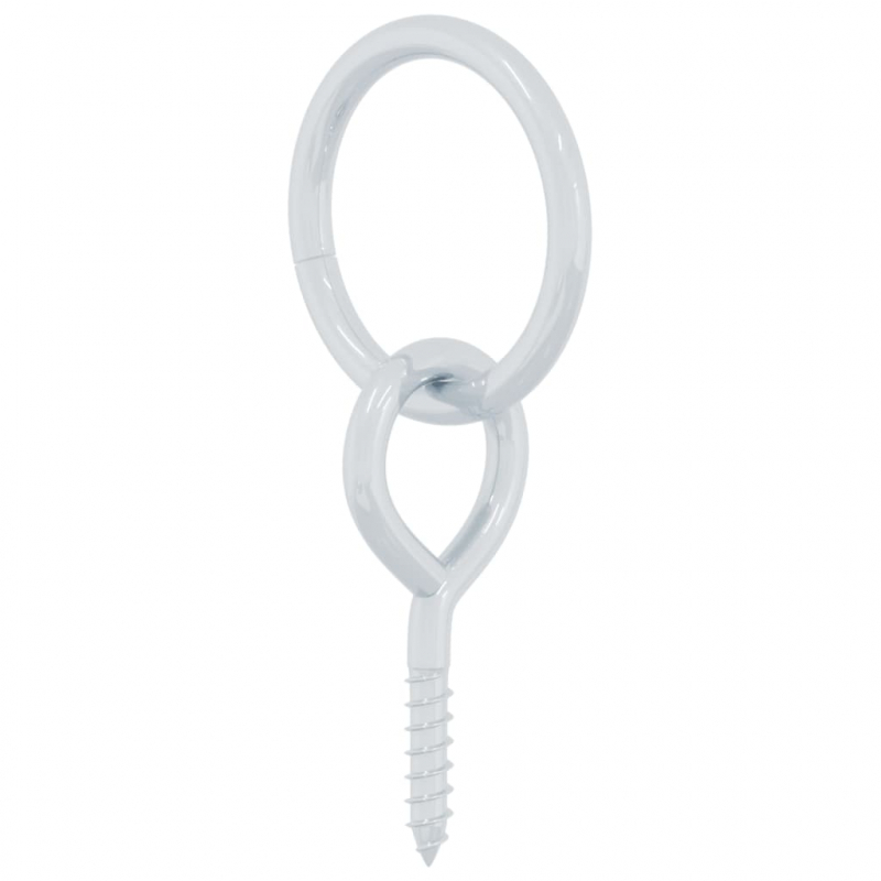 Anbinderinge mit Ösenschrauben 3 Stk. Silbern Stahl