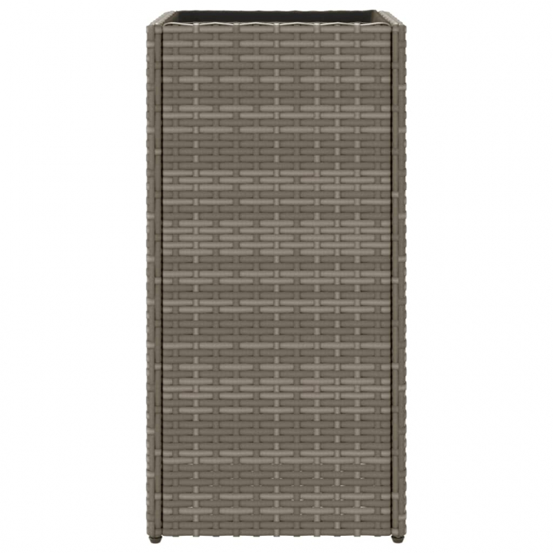Pflanzkübel Grau 30x30x60 cm Poly Rattan