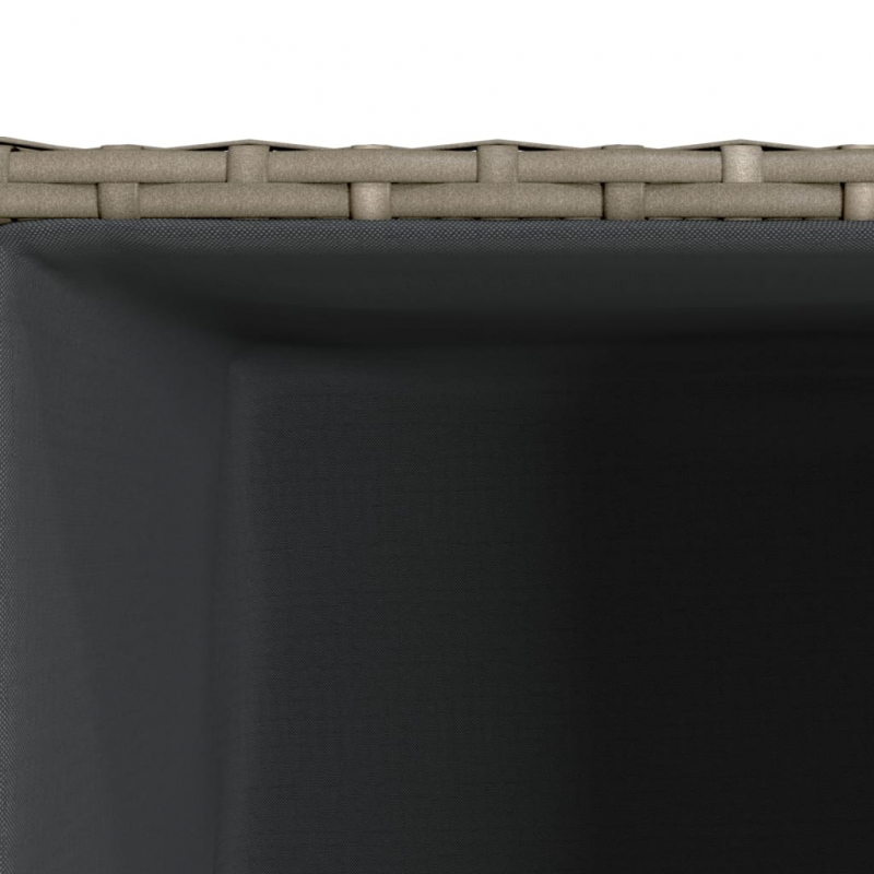 Pflanzkübel Grau 30x30x60 cm Poly Rattan