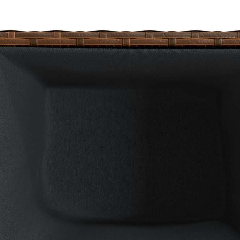 Pflanzkübel Braun 36x30x32 cm Poly Rattan