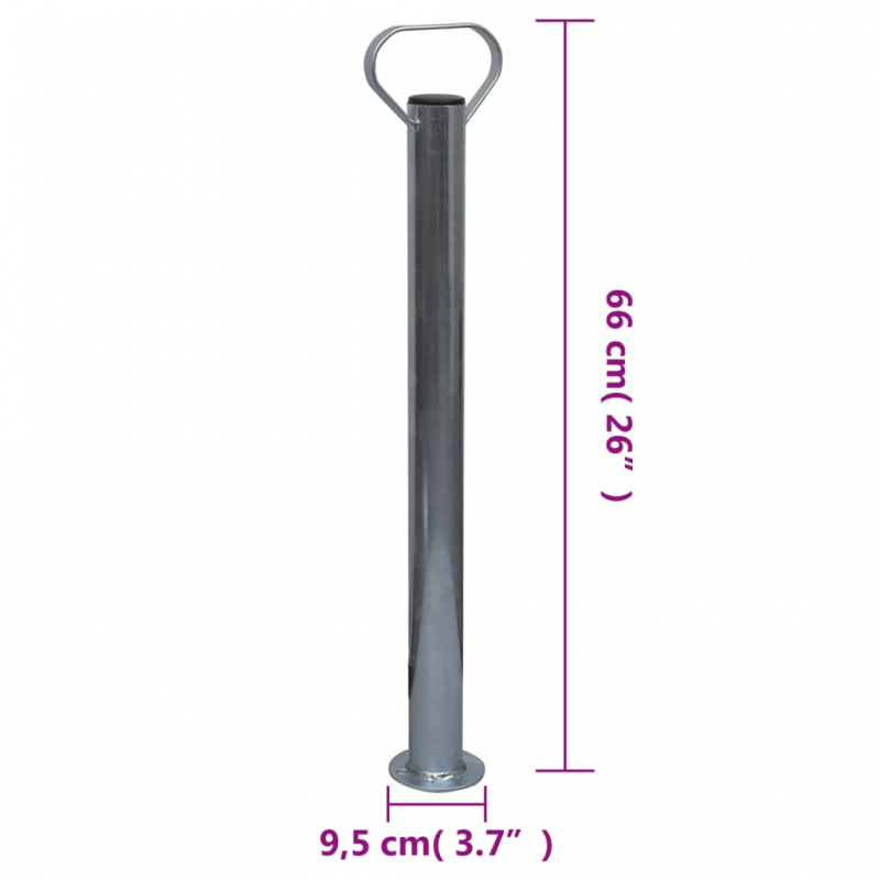 Stützrad 60 mm mit 2 Stützrohren und 2 Klemmen