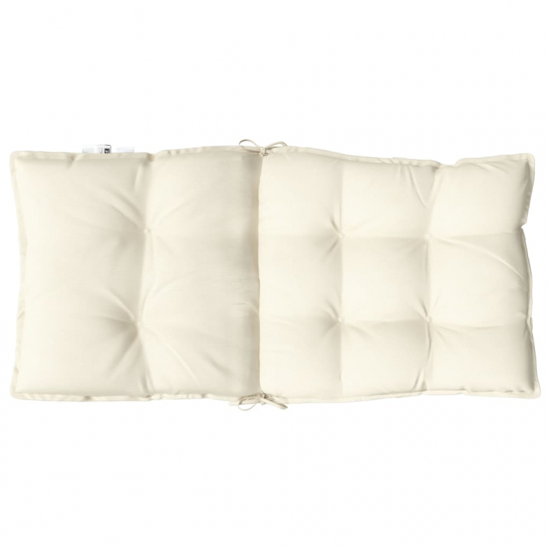 Niedriglehner-Auflagen 2 Stk. Creme Oxford-Gewebe