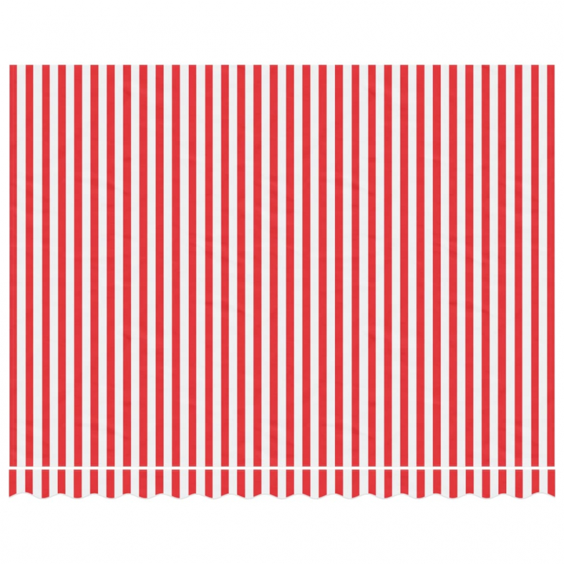 Markisenbespannung Rot und Weiß Gestreift 3,5x2,5 m