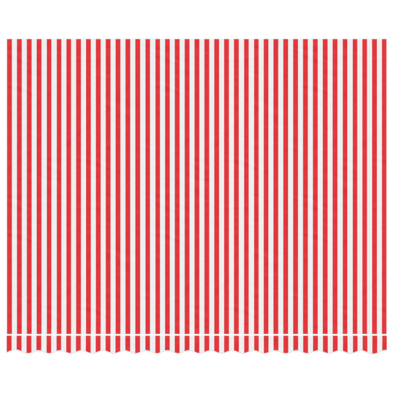 Markisenbespannung Rot und Weiß Gestreift 4x3 m