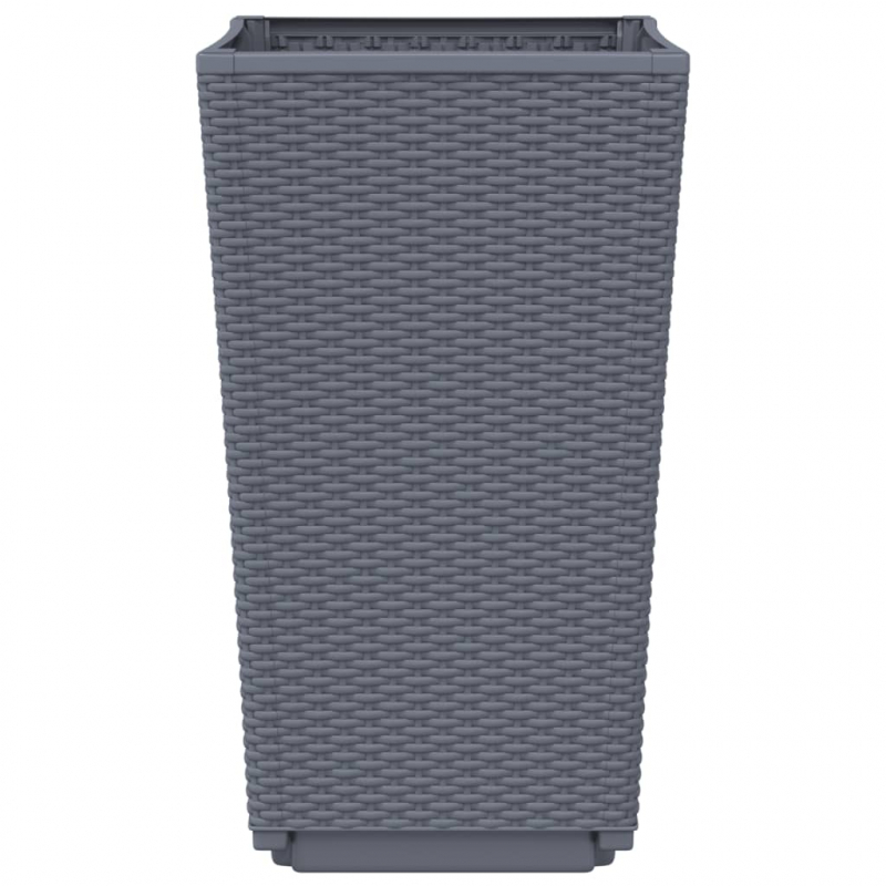 Pflanzkübel 2 Stk. Blaugrau 32,5x32,5x57 cm PP