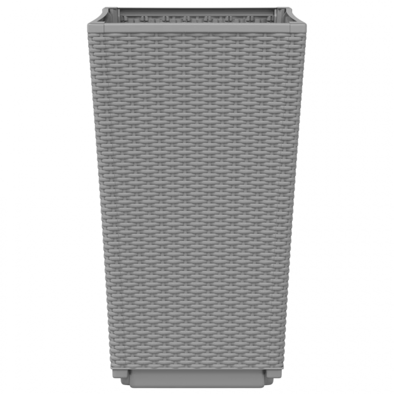 Pflanzkübel 4 Stk. Hellgrau 32,5x32,5x57 cm PP