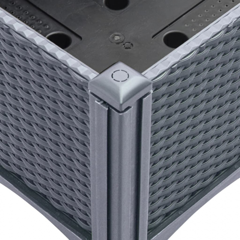 Pflanzkasten mit Beinen Blaugrau 160x40x42 cm PP