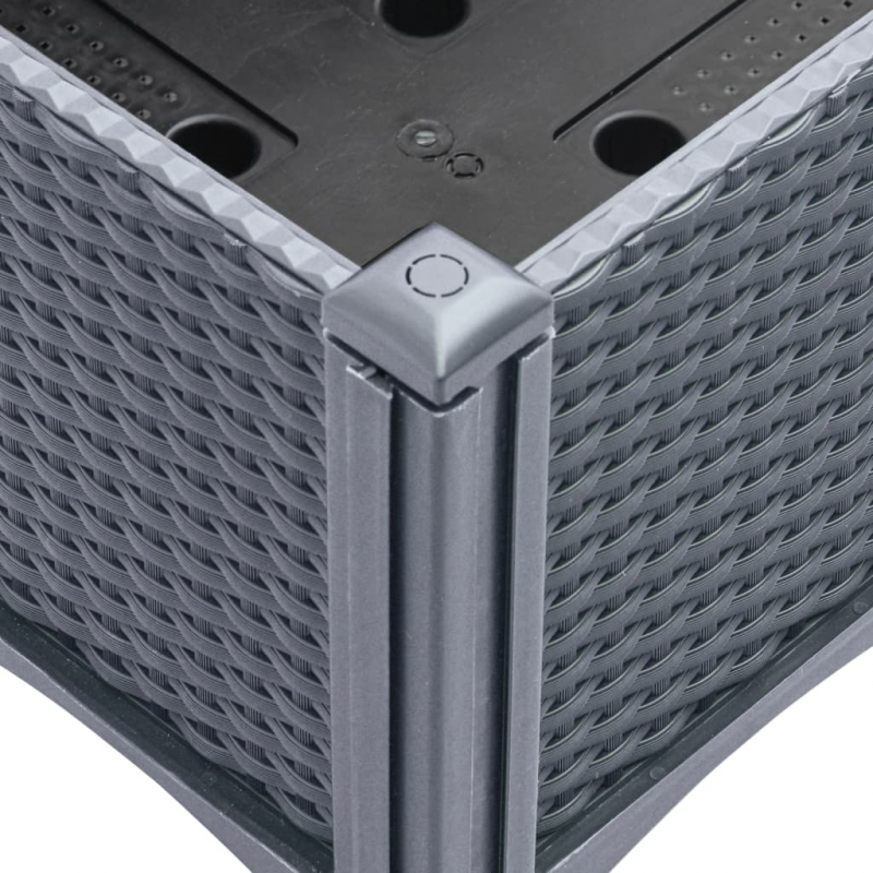 Pflanzkübel mit Rankgitter Blaugrau 160x40x142 cm PP