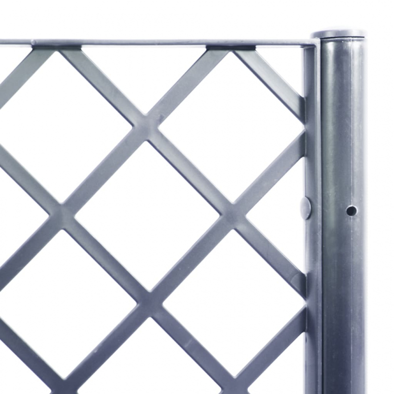 Pflanzkübel mit Rankgitter Blaugrau 160x40x142 cm PP