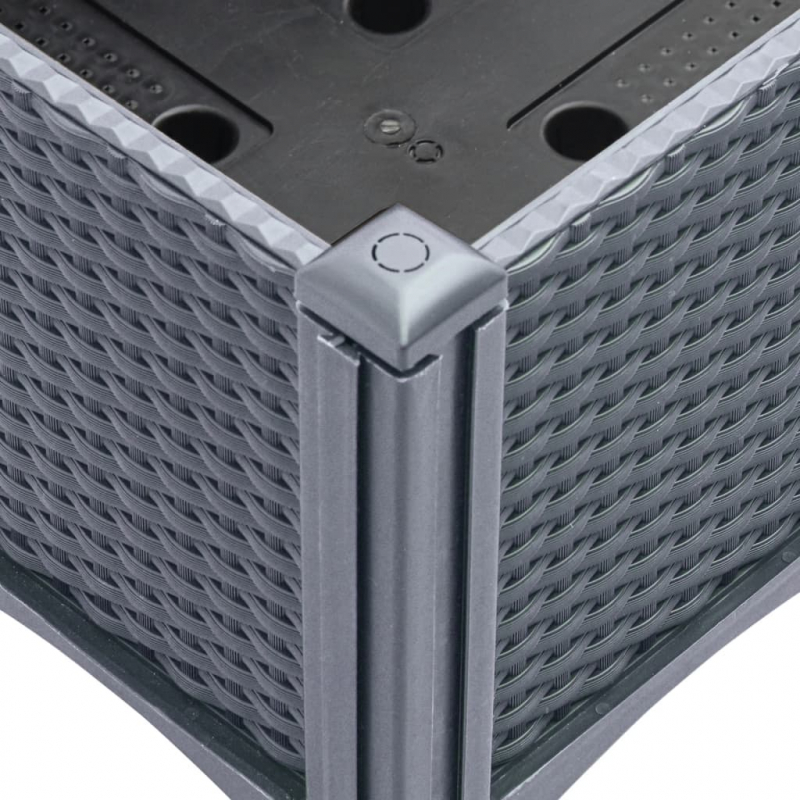 Pflanzkübel mit Rankgitter Blaugrau 200x160x142 cm PP