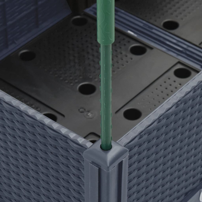 Pflanzkübel mit Rankgitter Blaugrau 200x160x142,5 cm PP