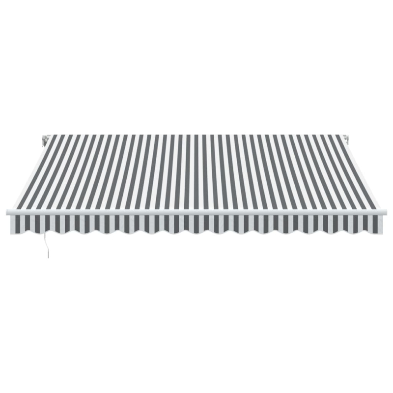 Markise Manuell mit LED Anthrazit & Weiß 400x350 cm