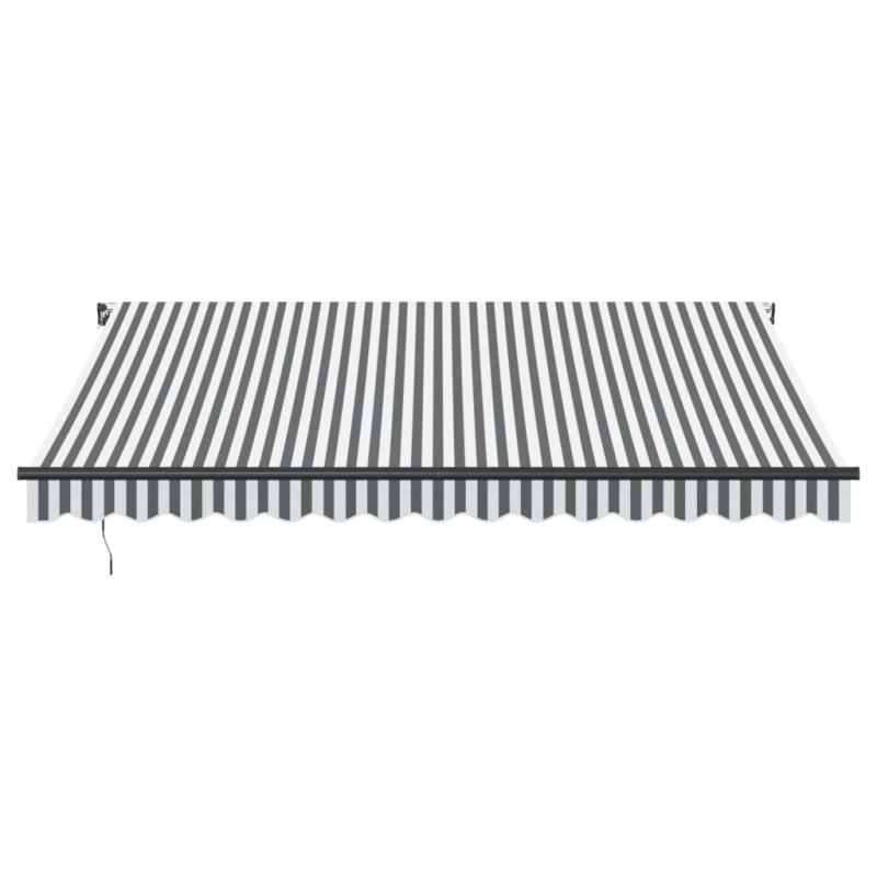 Markise Manuell mit LEDs Anthrazit & Weiß 400x350 cm