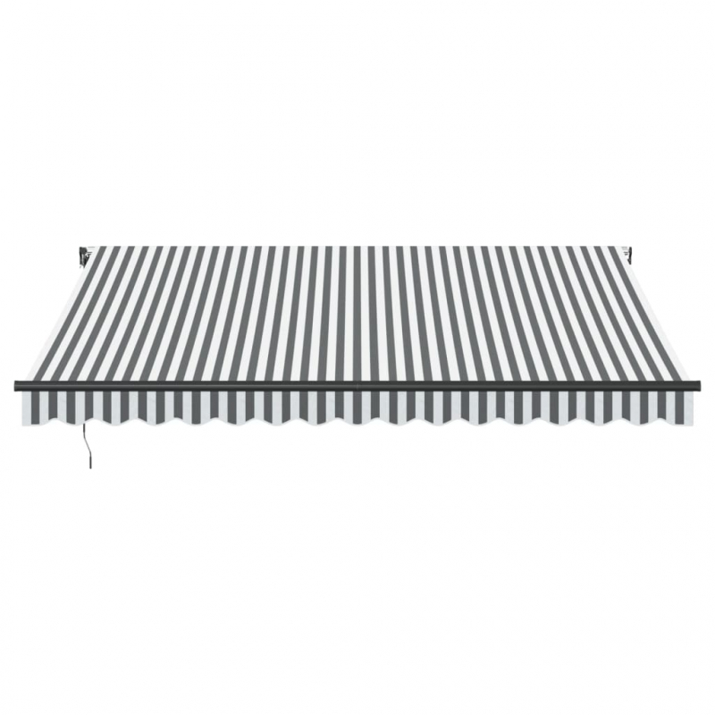 Markise Automatisch Anthrazit und Weiß 400x350 cm